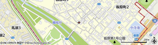 大阪府泉大津市板原町周辺の地図