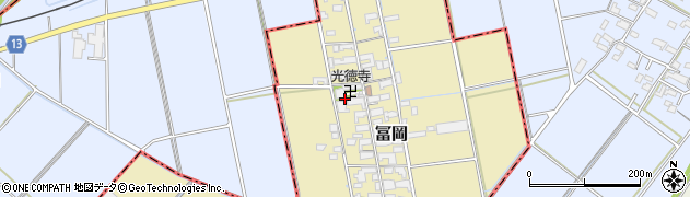 三重県玉城町（度会郡）冨岡周辺の地図