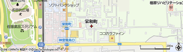 奈良県橿原市栄和町63周辺の地図