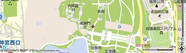 橿原神宮周辺の地図