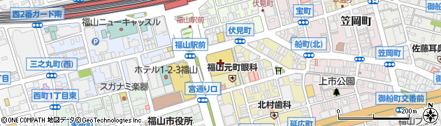 天満屋福山店　３階婦人服ローレン周辺の地図