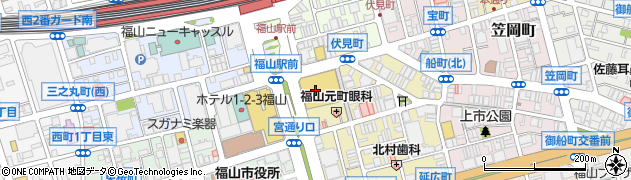 広島県福山市元町1周辺の地図