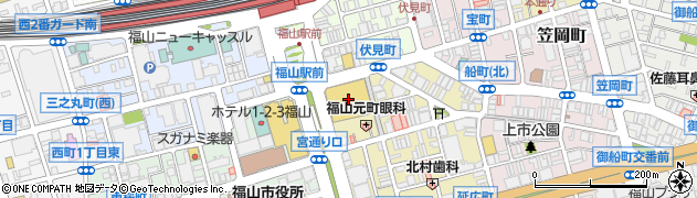 天満屋福山店　地階更科天ぷら・弁当周辺の地図