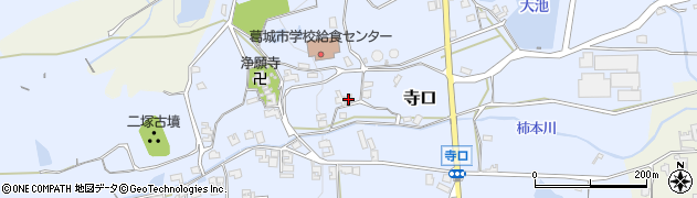 奈良県葛城市寺口127周辺の地図