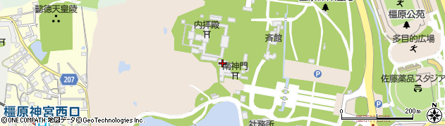 神楽殿周辺の地図