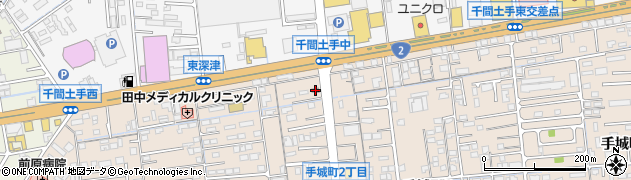 福山手城六郵便局周辺の地図