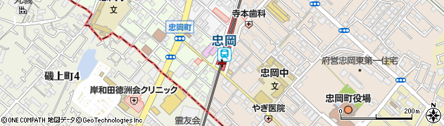 忠岡駅周辺の地図