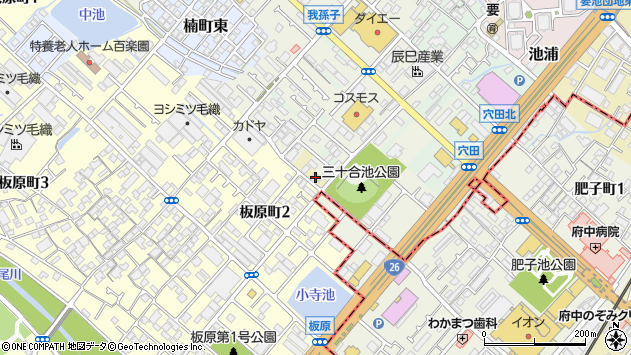 〒595-0033 大阪府泉大津市板原の地図