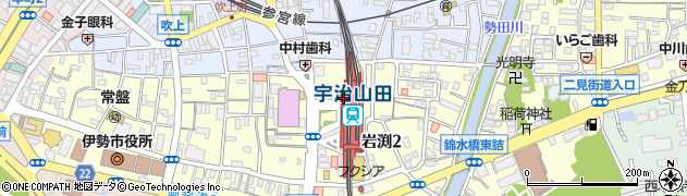 近鉄レンタリース株式会社　宇治山田駅構内駐輪場周辺の地図