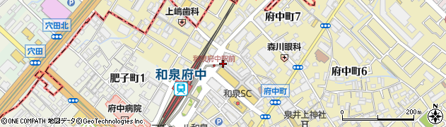 笑笑 和泉府中駅前店周辺の地図