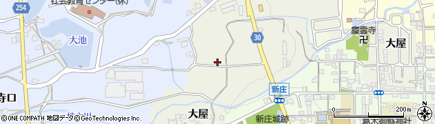 奈良県葛城市大屋周辺の地図