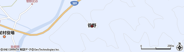 奈良県御杖村（宇陀郡）菅野周辺の地図