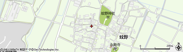 三重県玉城町（度会郡）蚊野周辺の地図