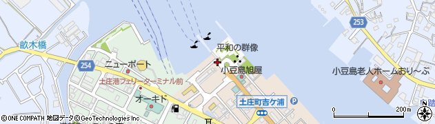 土庄港旅客船ターミナル（四国フェリー）周辺の地図