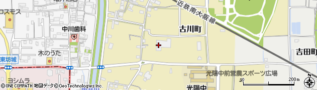 奈良県橿原市古川町周辺の地図