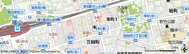 広島県福山市今町周辺の地図