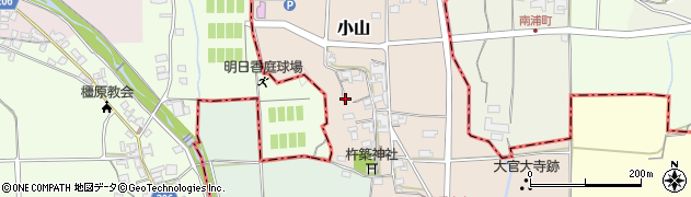 奈良県明日香村（高市郡）小山周辺の地図