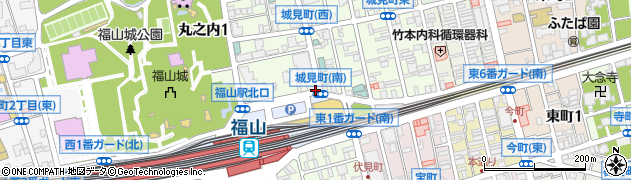 福山駅北口周辺の地図