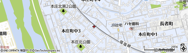 広島県福山市本庄町中周辺の地図