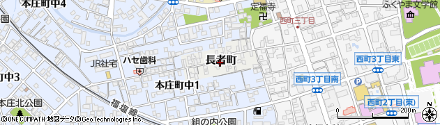 広島県福山市長者町周辺の地図