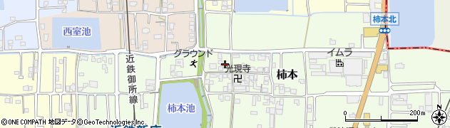 奈良県葛城市柿本周辺の地図