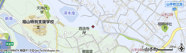 広島県福山市山手町1861周辺の地図