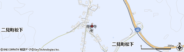 三重県伊勢市二見町松下周辺の地図