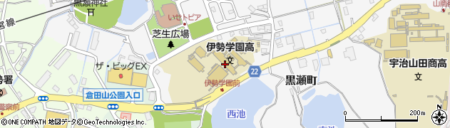 伊勢学園高等学校周辺の地図
