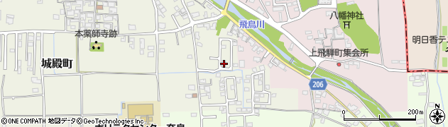 奈良県橿原市城殿町320周辺の地図