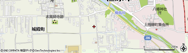 奈良県橿原市城殿町304周辺の地図