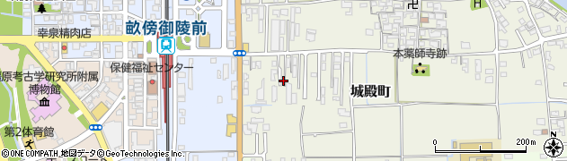 奈良県橿原市城殿町261周辺の地図