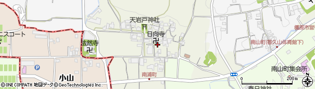 奈良県橿原市南浦町周辺の地図