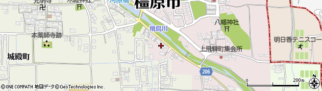 奈良県橿原市上飛騨町204周辺の地図