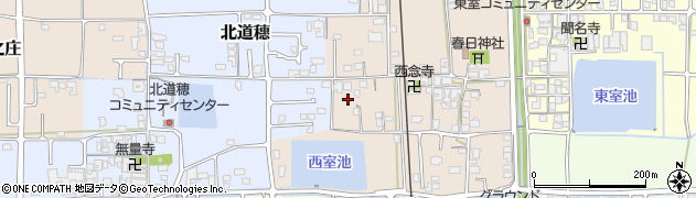 奈良県葛城市西室周辺の地図