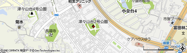 津々山台2号公園周辺の地図