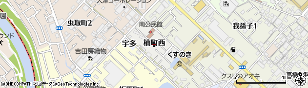 大阪府泉大津市楠町西周辺の地図