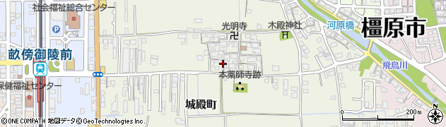 奈良県橿原市城殿町226周辺の地図