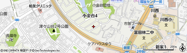 大阪府富田林市小金台4丁目周辺の地図
