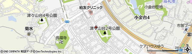 大阪府富田林市津々山台周辺の地図