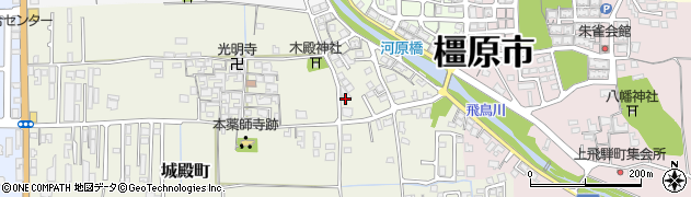 奈良県橿原市城殿町163周辺の地図