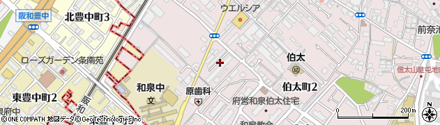 大阪府和泉市伯太町1丁目5周辺の地図