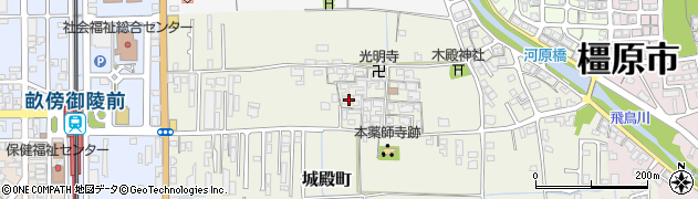 奈良県橿原市城殿町224周辺の地図
