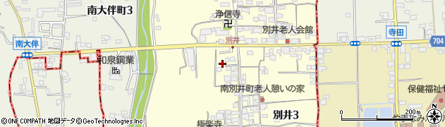 大阪府富田林市別井周辺の地図