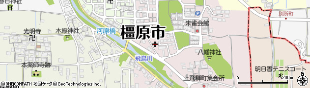 奈良県橿原市上飛騨町105周辺の地図