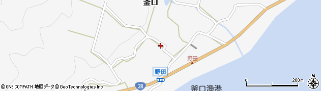兵庫県淡路市釜口580周辺の地図
