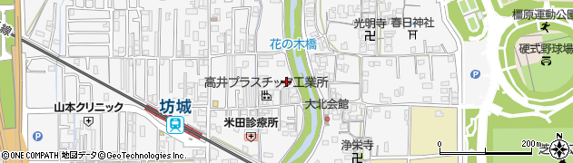 奈良県橿原市東坊城町周辺の地図
