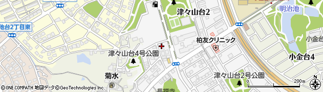 ウエルシア薬局　富田林津々山台店周辺の地図