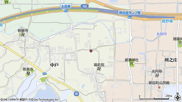 〒639-2146 奈良県葛城市中戸の地図