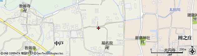 奈良県葛城市中戸周辺の地図