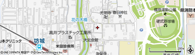 奈良県橿原市東坊城町705-1周辺の地図
